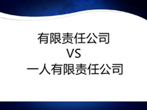 有限责任公司和一人有限责任公司的区别